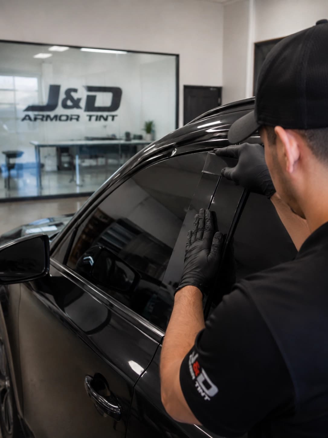 J&D Armor Tint installation detail